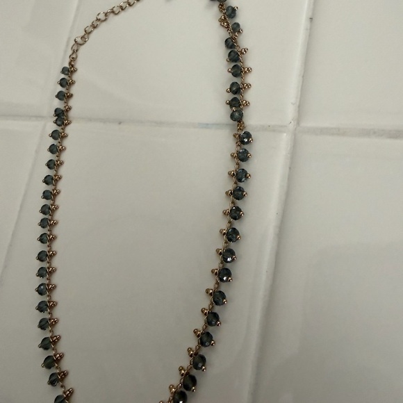 Swarovski Elegant Blue and Gold Necklace - Picture 4 of 7